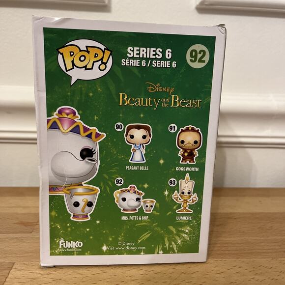 Funko Pop! Disney Beauty and the Beast Mrs. Potts Chip Vinyl Figure #92 Retired - Picture 3 of 6